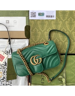 Gucci GG Marmont matelasse 22cm mini bag 446744 Green