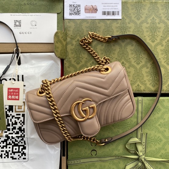 Gucci GG Marmont matelasse 22cm mini bag Pink