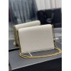 YSL CASSANDRA Caviar Black&White&Beige 22cm