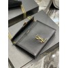 YSL CASSANDRA Caviar Black&White&Beige 22cm