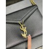 YSL CASSANDRA Caviar Black&White&Beige 22cm