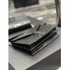 YSL CASSANDRA CROC Black&White&Beige 22cm