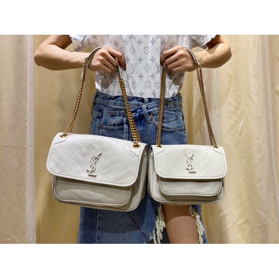 YSL NIKI Chain Bag 22cm&28cm White