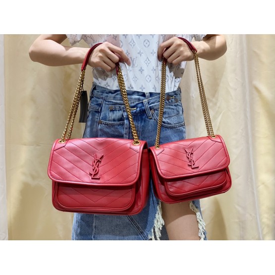 YSL NIKI Chain Bag 22cm&28cm Red