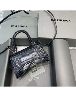 Balenciaga Hourglass XS Size Bag in Black