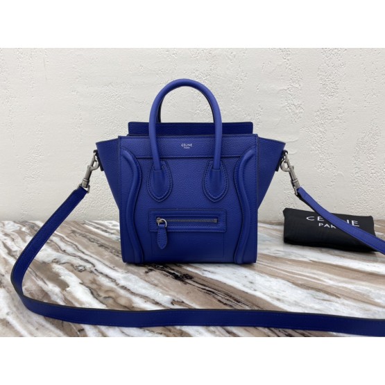 Celine Nano Luggage Bag 20cm Blue