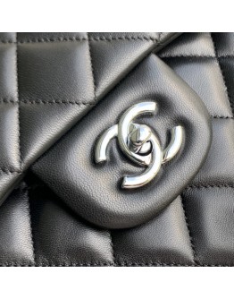 C-C CF Bag Jumbo 30cm Lambskin Leather in Silver Hardware