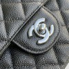  C-C CF Bag  Medium Caviar Leather in silver Hardware