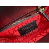 Dior Lady Dior Mini Classic Tote Bag With Lambskin Black