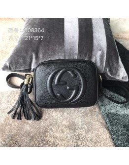 Gucci Leather Soho Camera Bag 308364 Black