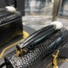 YSL Sunset Croc WOC 19cm Black