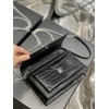 YSL Sunset Croc WOC 19cm Black