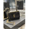 YSL Sunset Small 22cm Black Velvet Bag