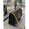 YSL Sunset Small 22cm Black Velvet Bag