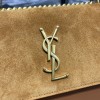 YSL Sunset Small 22cm Brown Velvet Bag