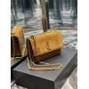 YSL Sunset Small 22cm Brown Velvet Bag