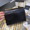 YSL Sunset Small 22cm Croc Black Bag