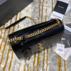 YSL Sunset Small 22cm Croc Black Bag