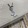 YSL Sunset Small 22cm Croc White Bag