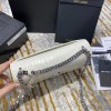 YSL Sunset Small 22cm Croc White Bag