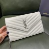 YSL Monogram College White in Gold&Silver Hardware