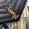 YSL Monogram WOC 19cm Silver&Gold 