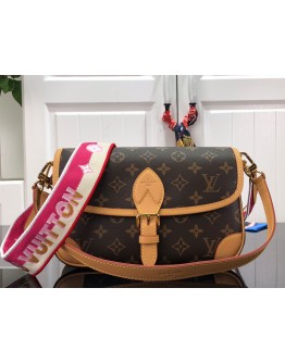 LV DIANE M45985 with Hot Pink Strap