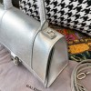Balenciaga Hourglass  Bag in Shiny Silver