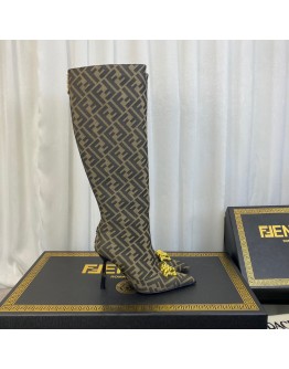 Co-branded Fendace Jacquard boots 