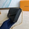 Pochette Felicie Empreinte Leather Bag