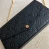 Pochette Felicie Empreinte Leather Bag