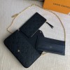 Pochette Felicie Empreinte Leather Bag