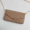 Pochette Felicie Empreinte Leather Bag