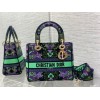 Lady Dior D-lite Purple Bag