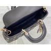 Lady Dior black butterfly bag 