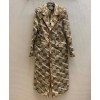 Gucci X Balenciaga Women's Logo Print Coat Coffee