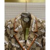 Gucci X Balenciaga Women's Logo Print Coat Coffee