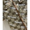 Gucci X Balenciaga Women's Logo Print Coat Coffee