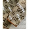 Gucci X Balenciaga Women's Logo Print Coat Coffee