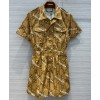 Gucci X Balenciaga Women's Logo Print Dress Coffee