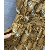 Gucci X Balenciaga Women's Logo Print Dress Coffee