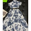 Dior Women's Printed Dress Dark Blue