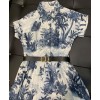 Dior Women's Printed Dress Dark Blue