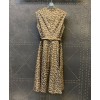 Dior Women's Leopard Print Dress Coffee