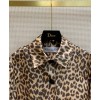 Dior Women's  Leopard Print Coat Coffee