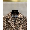 Dior Women's Leopard Print Jacket Coffee