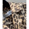 Dior Women's Leopard Print Jacket Coffee