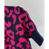 Dior Women's Leopard Print Knitted T-shirt