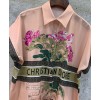 Dior Women's Silk Print Shirt Pink