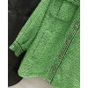 C-C Women's Tweed Coat Green